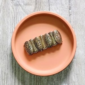 Filagree bracelet in Tarnished Gold